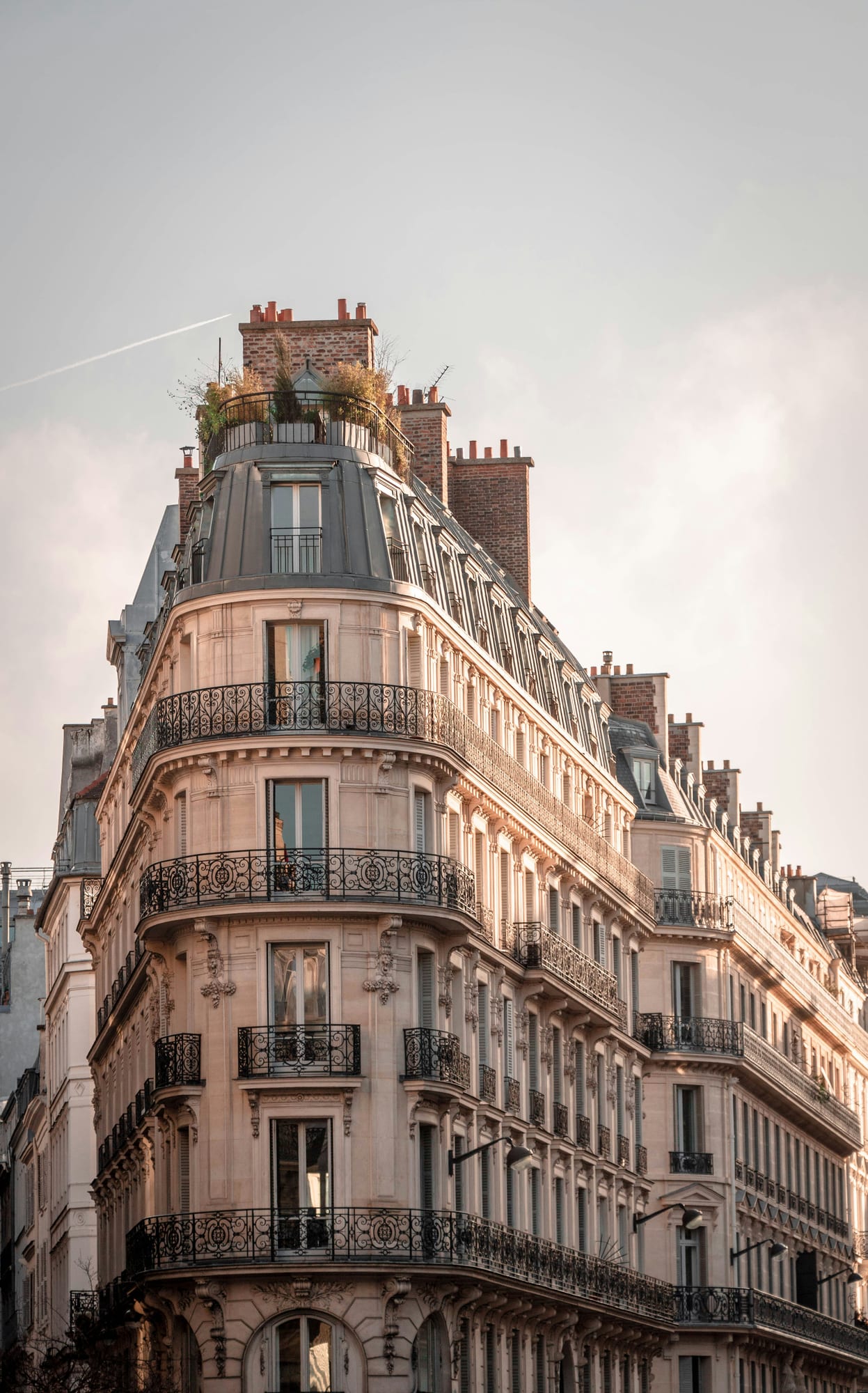Toits parisiens haussmanniens, ciel doux